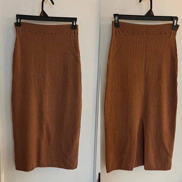 Free People Skyline Ribbed Midi Skirt - Picture 4 of 7